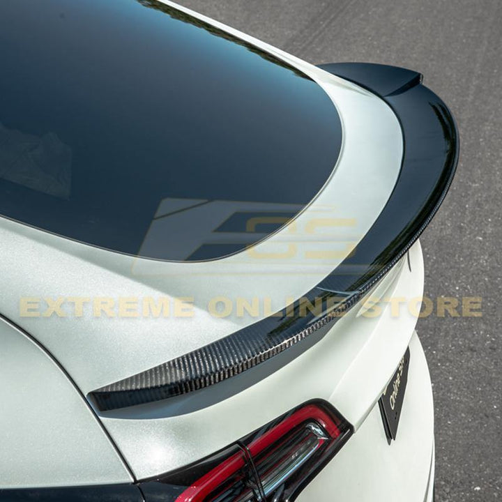 2020-Up Tesla Model Y Carbon Fiber Rear Truck Spoiler - Extreme Online Store