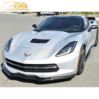 Corvette C7 Stage 2 Carbon Flash Front Splitter W/O Side Winglets - ExtremeOnlineStore