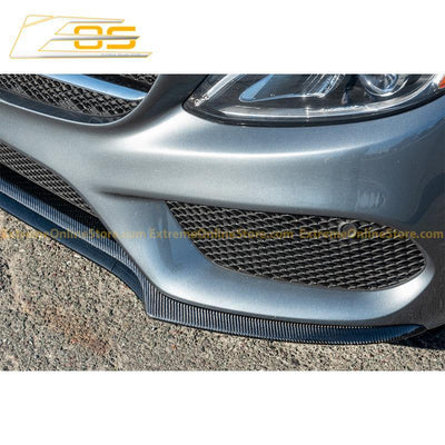 2015-18 Mercedes-Benz C-Class W205 AMG Carbon Fiber Front Splitter Lip - Extreme Online Store