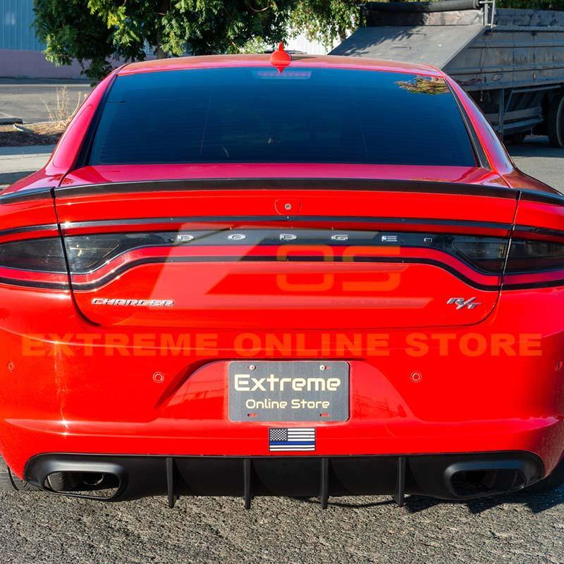 15-Up Dodge Charger Base Model SRT Rear Bumper Dual Exhaust Diffuser