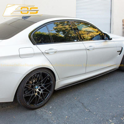 2014-18 BMW F80 M3 Extended Carbon Fiber Side Skirts Rocker Panels - Extreme Online Store