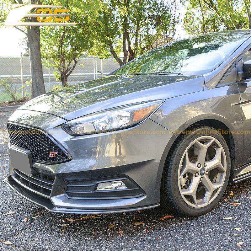 15-Up Ford Focus ST Carbon Fiber Front Splitter Lip - ExtremeOnlineStore