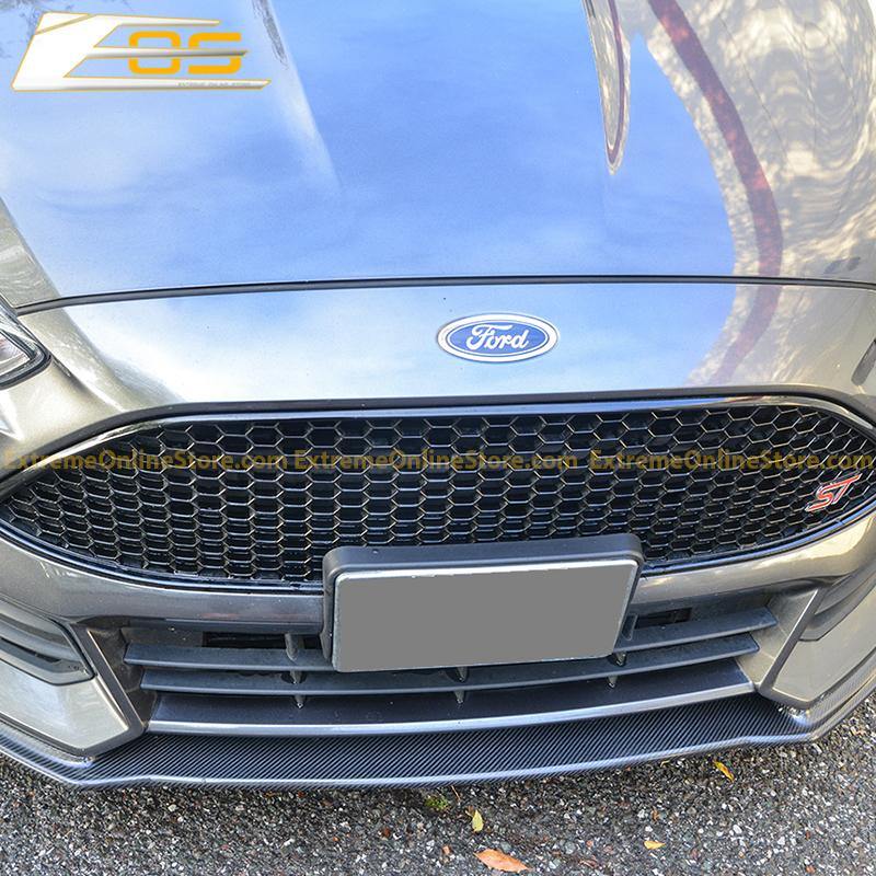 15-Up Ford Focus ST Carbon Fiber Front Splitter Lip - ExtremeOnlineStore