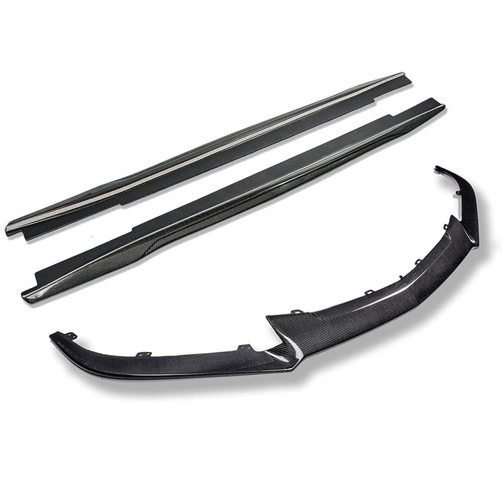 2016-Present Cadillac CTS-V Carbon Fiber Front Splitter &amp; Side Skirts Rockerst - Extreme Online Store
