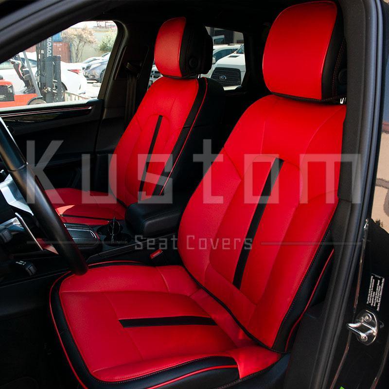 2014-Up Porsche Macan Two-tone Leather Seat Covers - Extreme Online Store