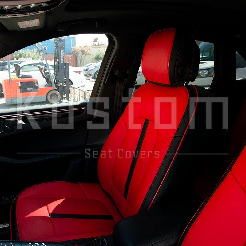 2014-Up Porsche Macan Two-tone Leather Seat Covers - Extreme Online Store