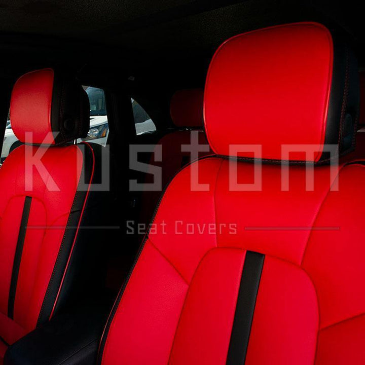 2014-Up Porsche Macan Two-tone Leather Seat Covers - Extreme Online Store