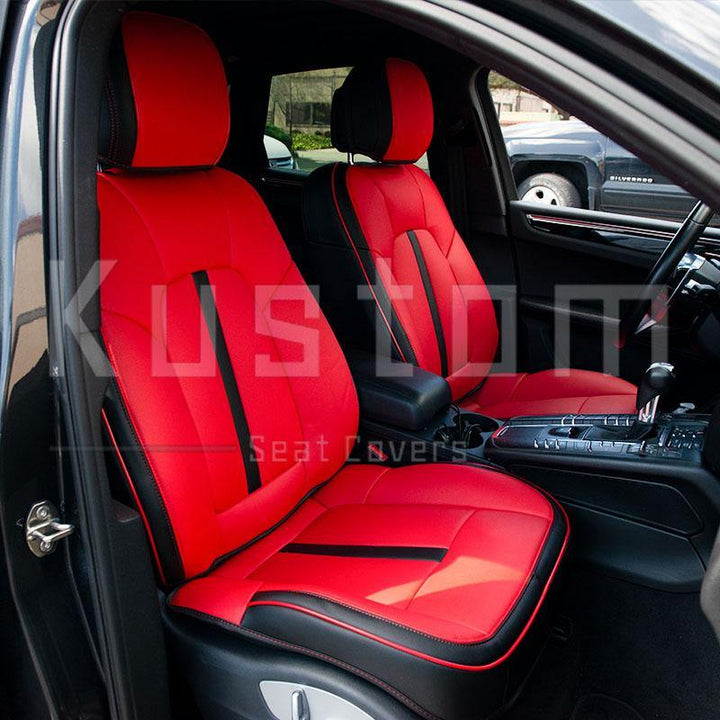 2014-Up Porsche Macan Two-tone Leather Seat Covers - Extreme Online Store