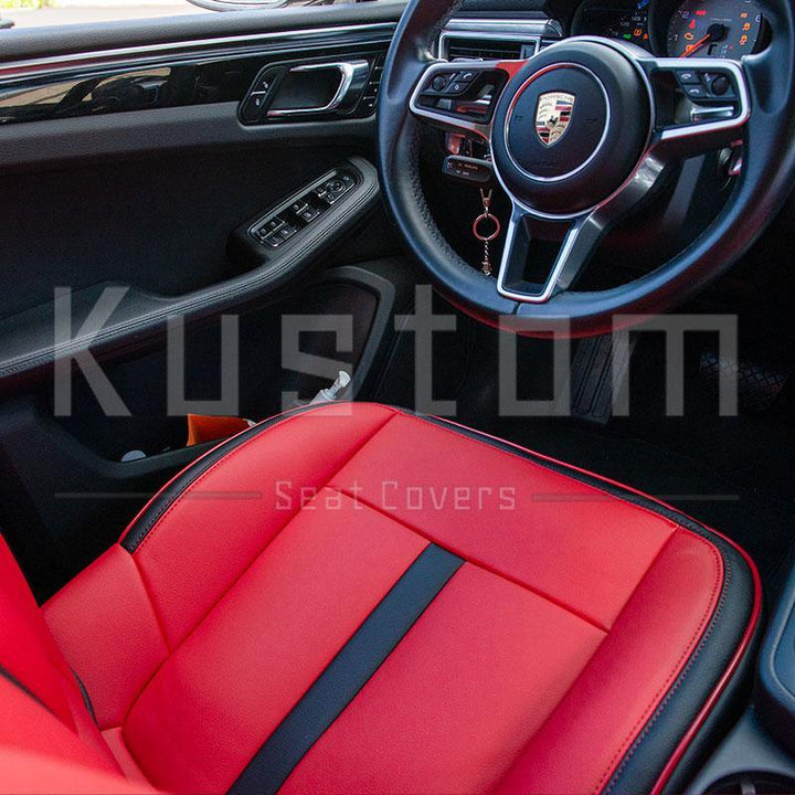 2014-Up Porsche Macan Two-tone Leather Seat Covers - Extreme Online Store
