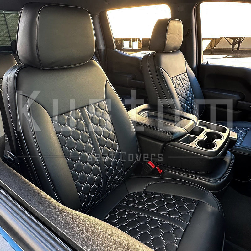 2019-Up Chevrolet Silverado Premium Custom Leather Seat Covers