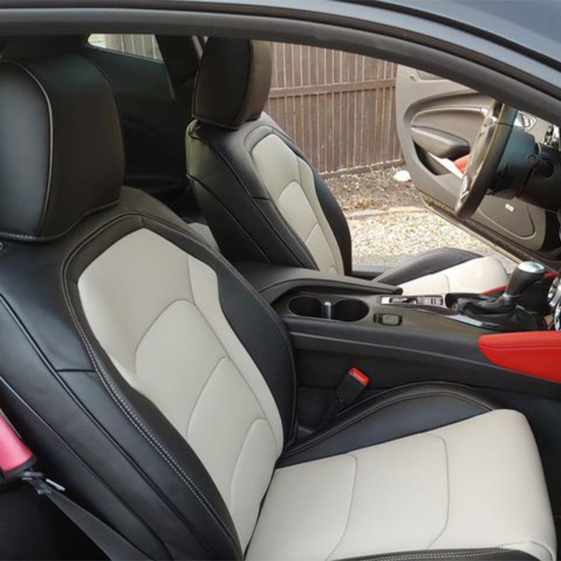 6th Gen Camaro Custom Leather Two-Tone Seat Covers - Extreme Online Store