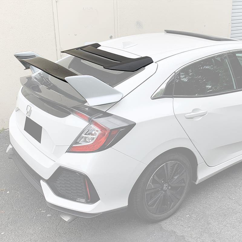2016-19 Honda Civic Hatchback Type R Conversion Rear Spoiler W/ Mugen Style Roof Spoiler - ExtremeOnlineStore