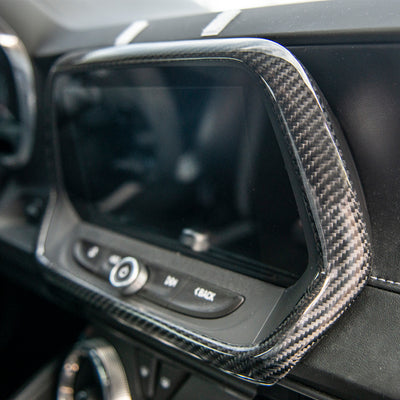 6th Gen Camaro Dash Panel Radio Carbon Fiber Trim Cover