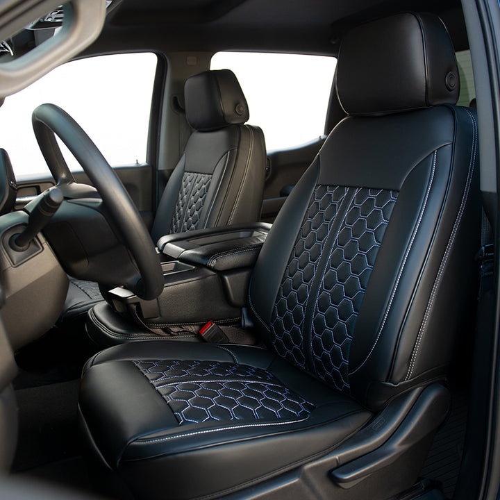2019-Up Chevrolet Silverado Premium Custom Leather Seat Covers