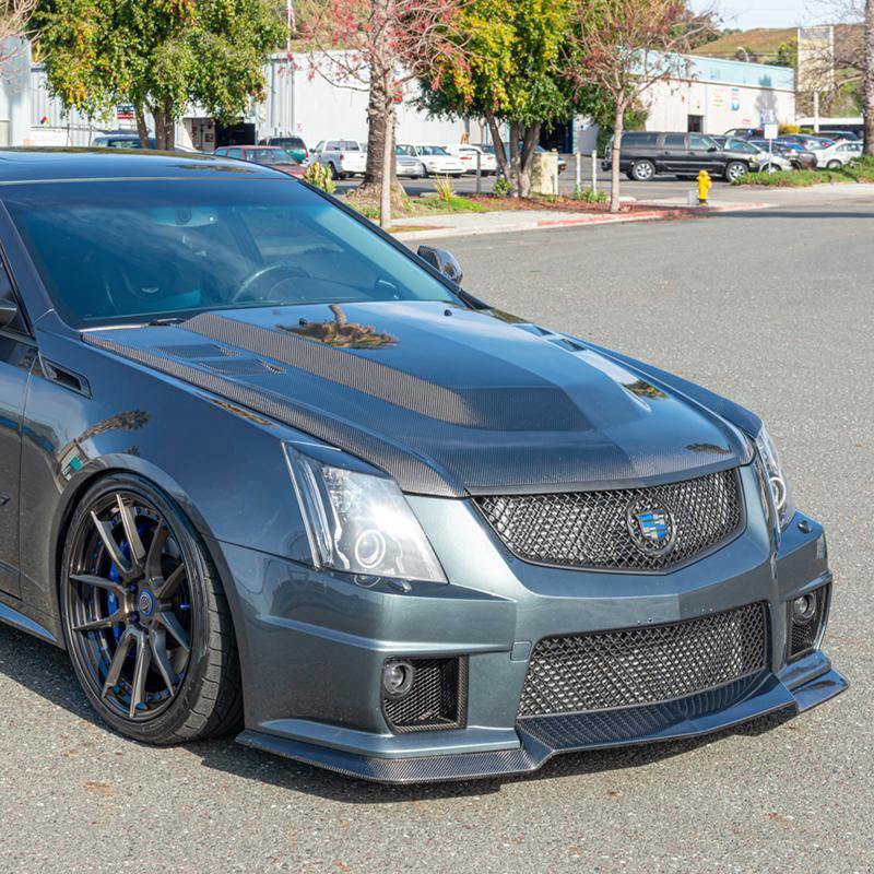 2009-15 Cadillac CTS-V Carbon Fiber Front Splitter - Extreme Online Store
