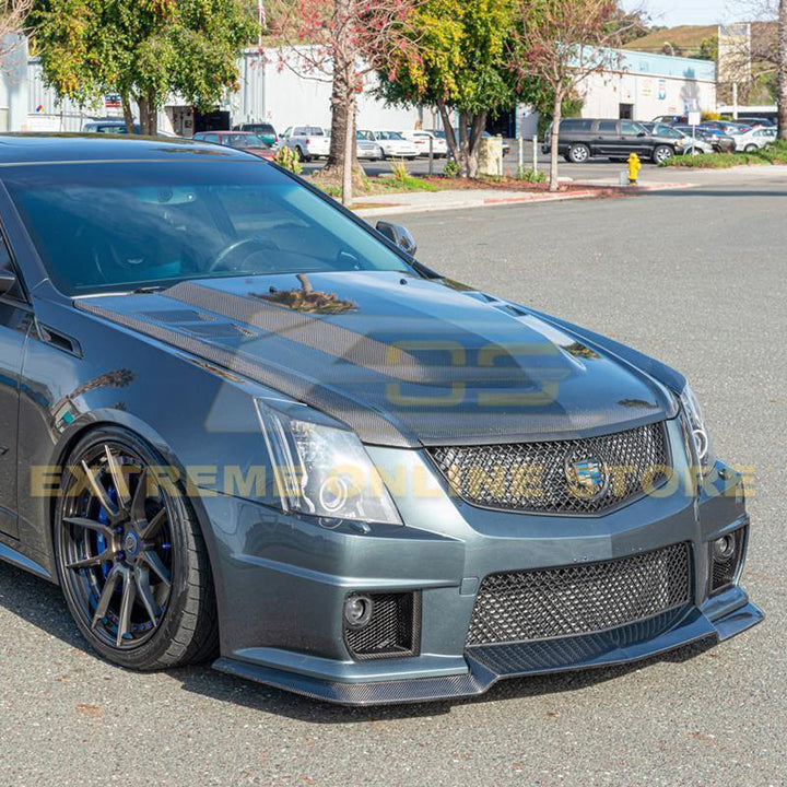 2009-15 Cadillac CTS-V Carbon Fiber Front Splitter - Extreme Online Store