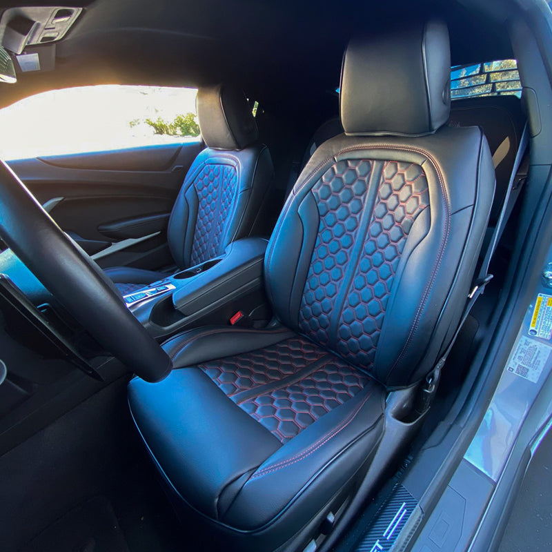 6th Gen Camaro Coupe Custom Leather Seat Covers