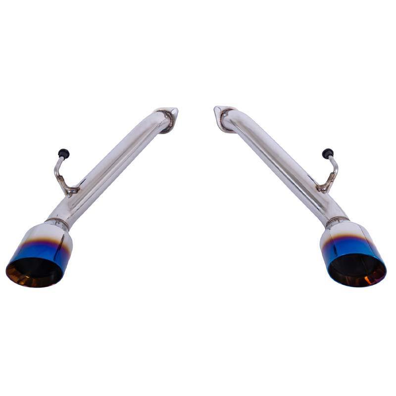 2017-Up Infiniti Q60 Muffler Delete Axle Back Dual Burnt Tips Exhaust - Extreme Online Store