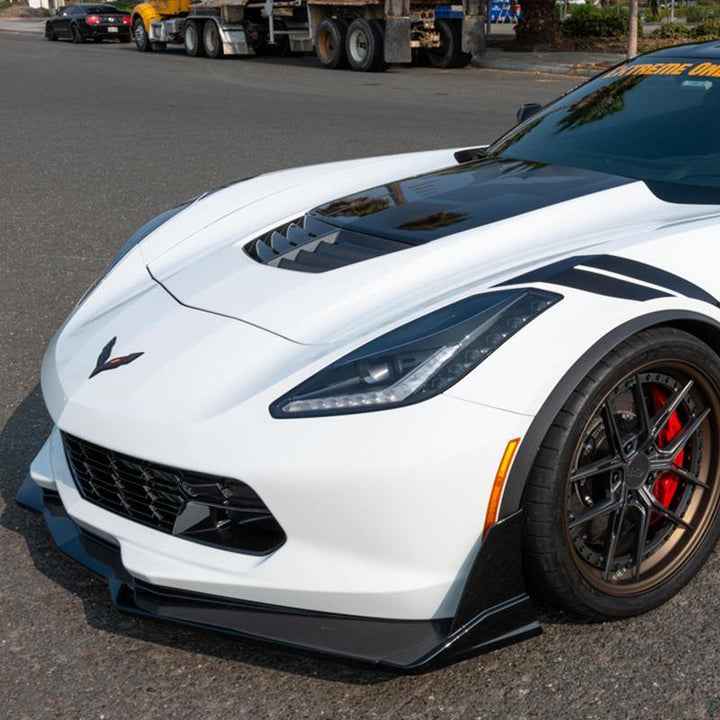 thumbnail image 2 of Motorinn Carbon Fiber Look Front Splitter & Winglets For Corvette C7 Z06 (2014-2019) Stage 3 2 of 4